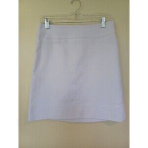 Talbots white tweed pencil skirt 4 exposed zipper dressy corporate party shower